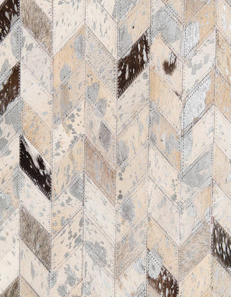 Detail image of  5' 4 x 7' 8 Cowhide Stocks Rug