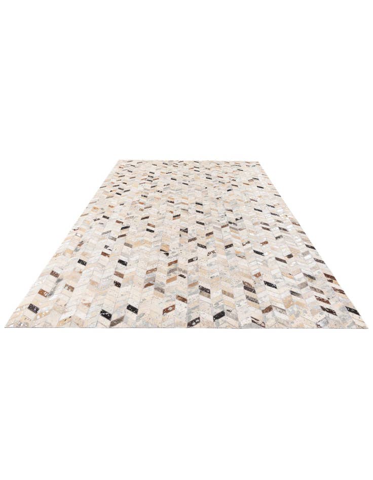 Detail image of  5' 4 x 7' 7 Cowhide Stocks Rug