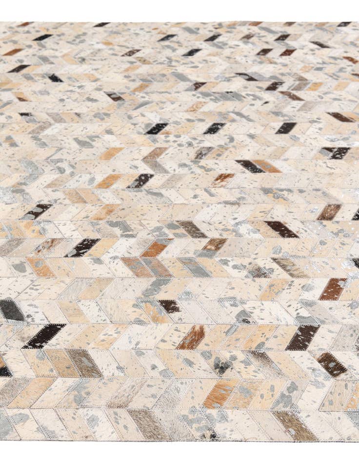 Detail image of  5' 4 x 7' 7 Cowhide Stocks Rug