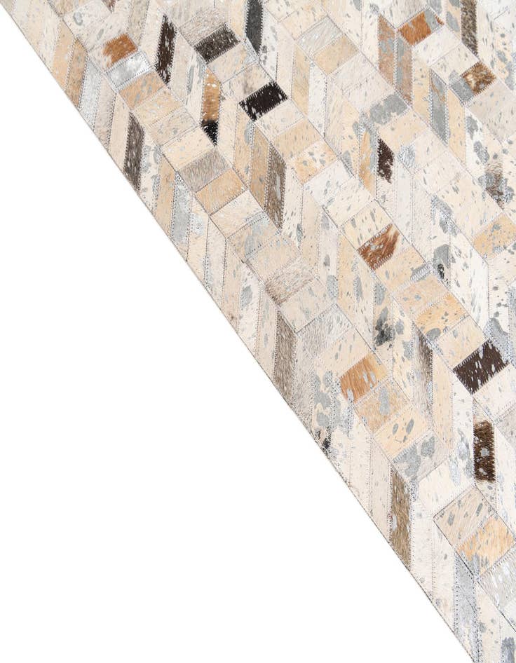 Detail image of  5' 4 x 7' 7 Cowhide Stocks Rug