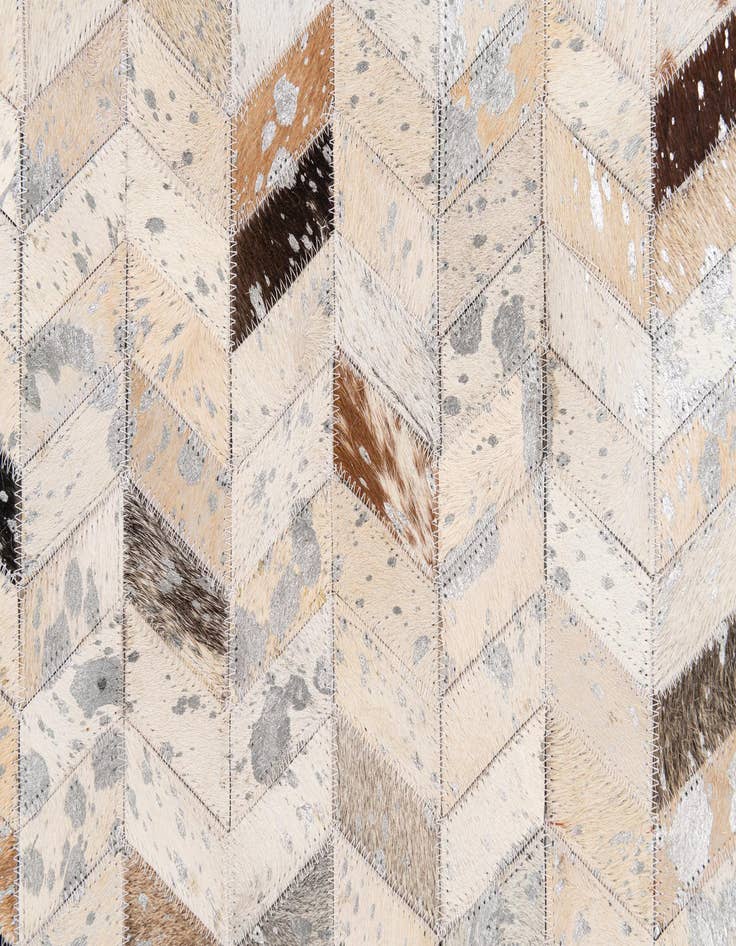 Detail image of  5' 4 x 7' 7 Cowhide Stocks Rug