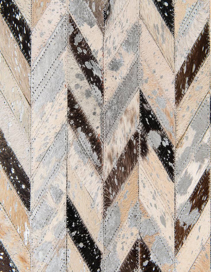 Detail image of  5' 4 x 7' 6 Cowhide Stocks Rug