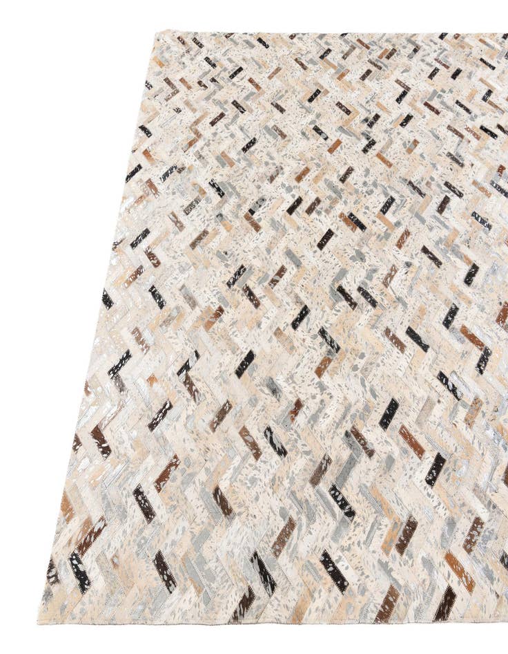 Detail image of  5' 4 x 7' 7 Cowhide Stocks Rug