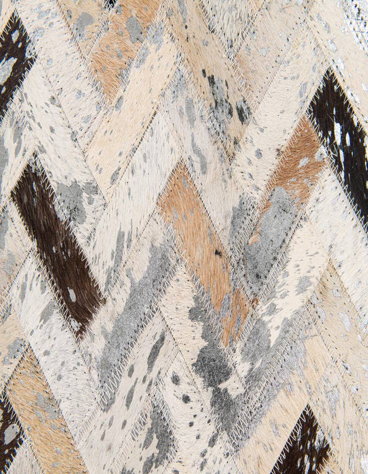 Detail image of  5' 4 x 7' 7 Cowhide Stocks Rug