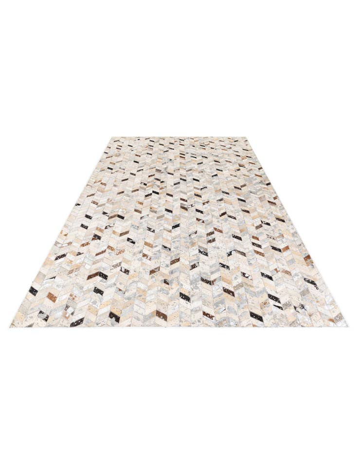 Detail image of  5' 4 x 7' 7 Cowhide Stocks Rug