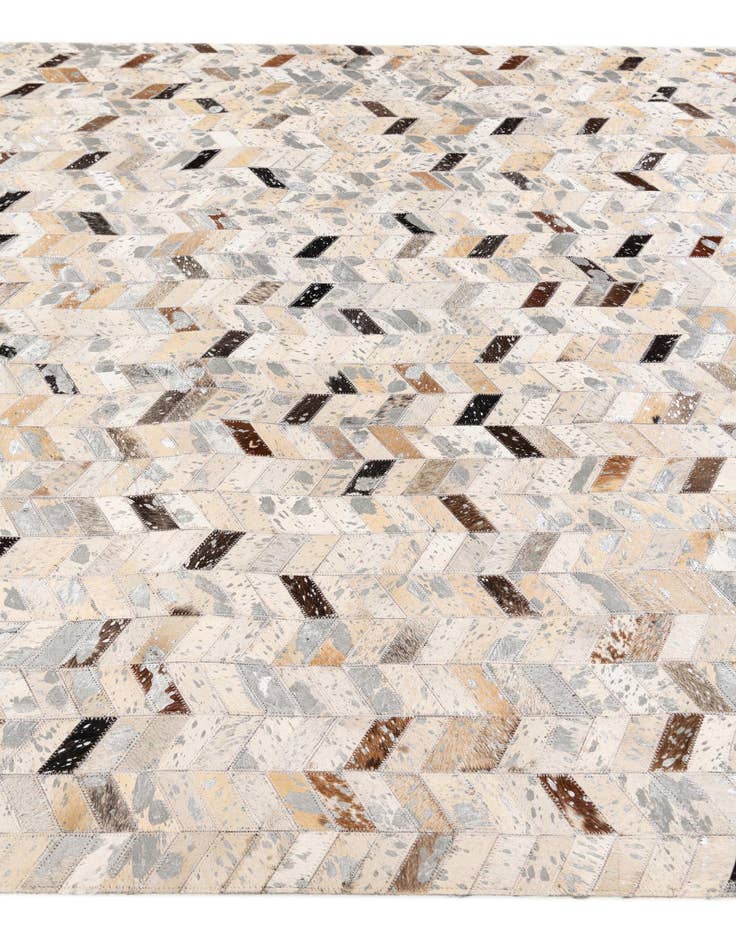 Detail image of  5' 4 x 7' 7 Cowhide Stocks Rug