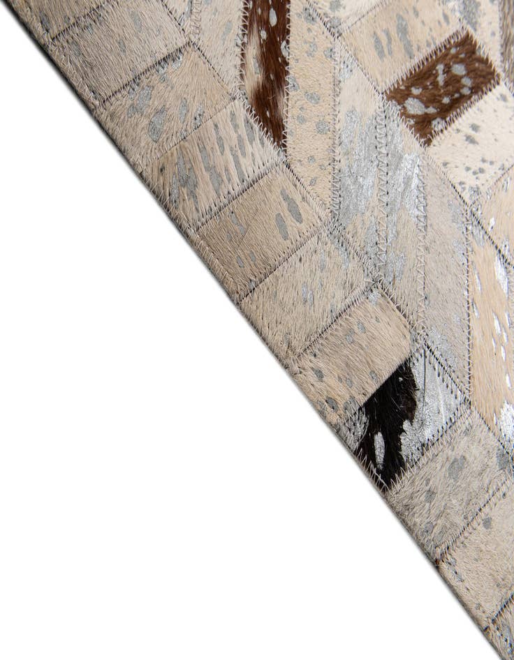 Detail image of  5' 4 x 7' 7 Cowhide Stocks Rug