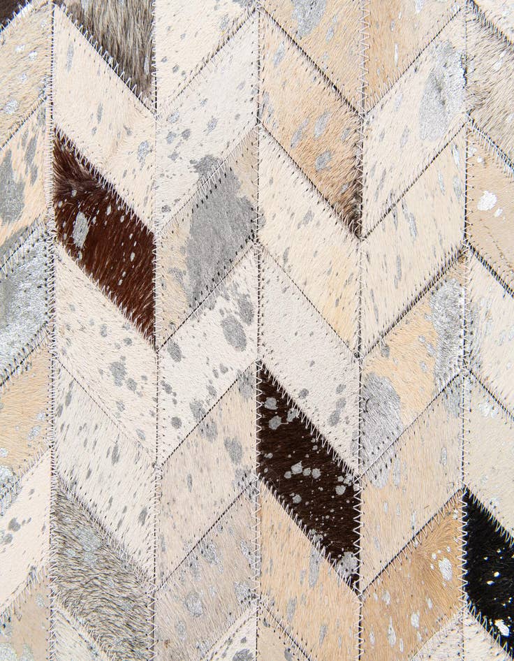 Detail image of  5' 4 x 7' 7 Cowhide Stocks Rug