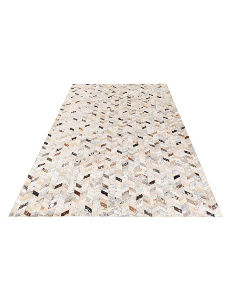 Detail image of  5' 4 x 7' 7 Cowhide Stocks Rug