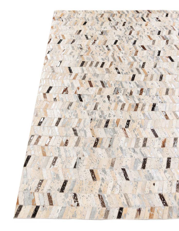 Detail image of  5' 4 x 7' 7 Cowhide Stocks Rug