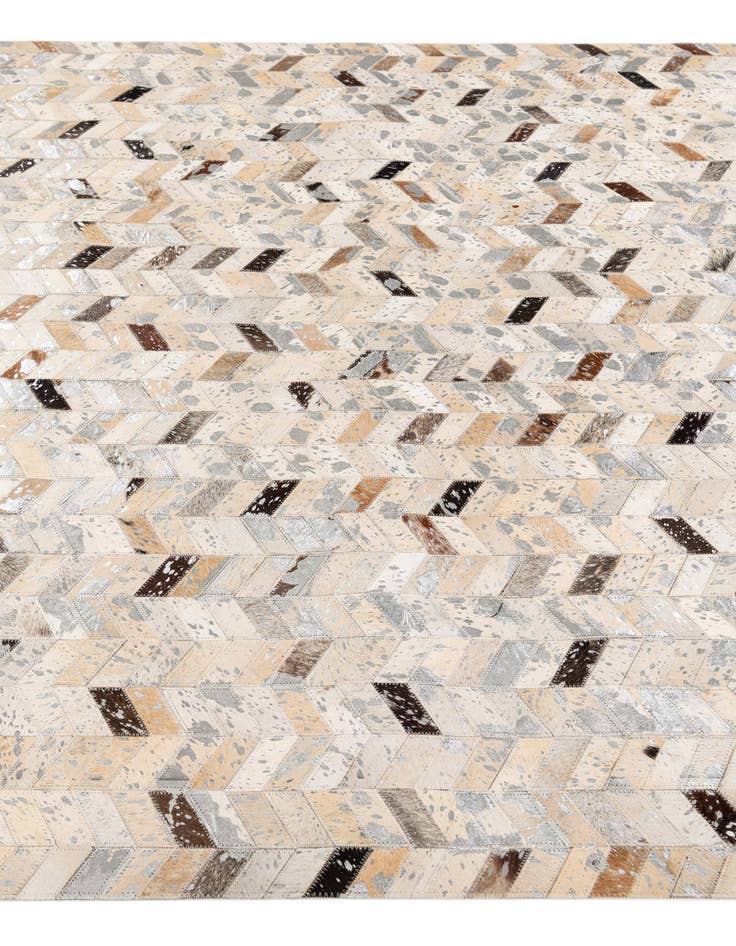 Detail image of  5' 4 x 7' 7 Cowhide Stocks Rug