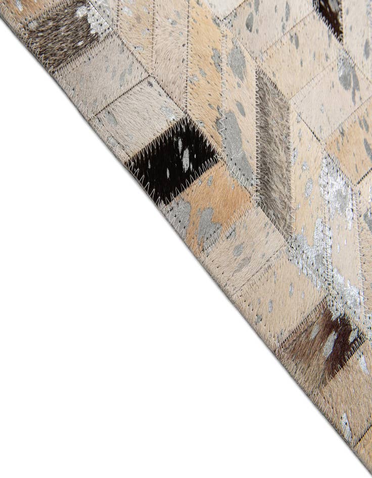 Detail image of  5' 4 x 7' 7 Cowhide Stocks Rug