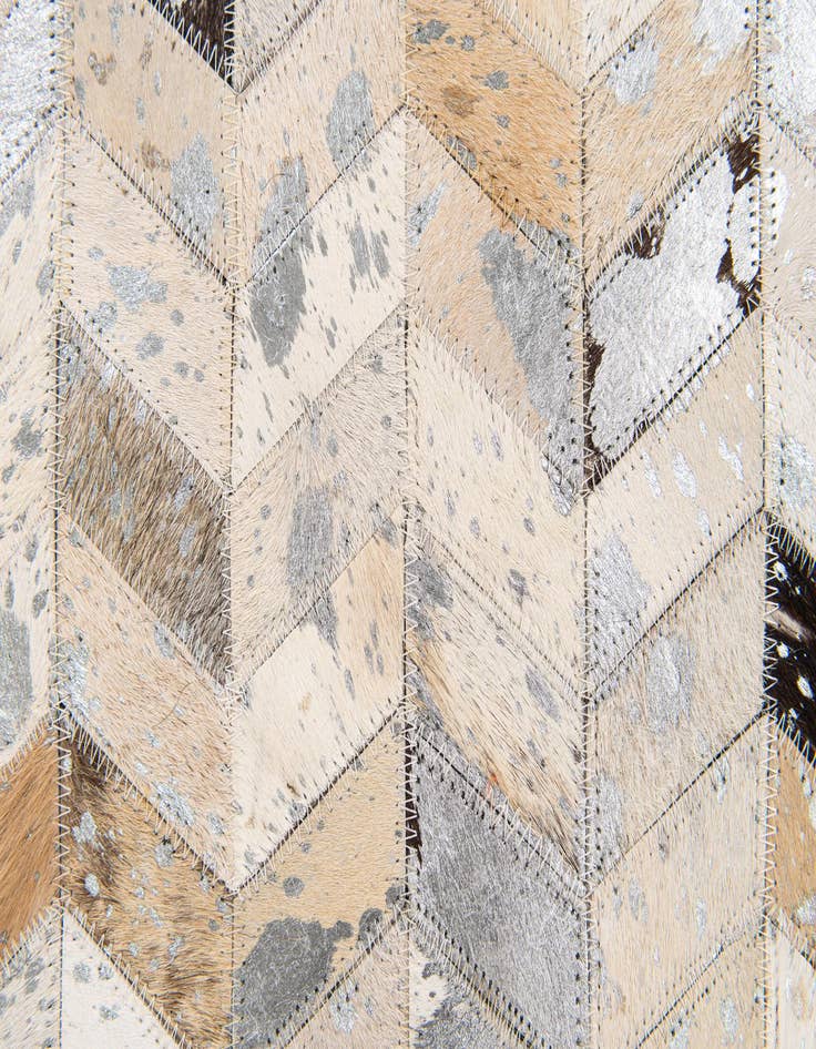 Detail image of  5' 4 x 7' 7 Cowhide Stocks Rug
