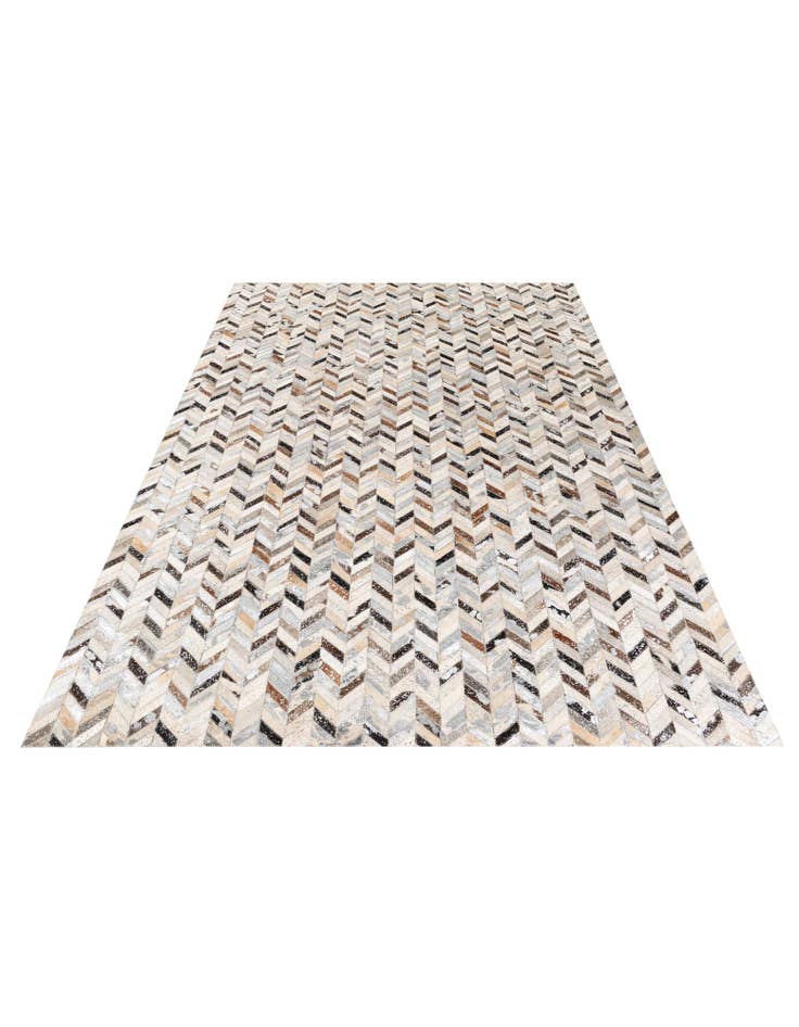 Detail image of  5' 3 x 7' 6 Cowhide Stocks Rug