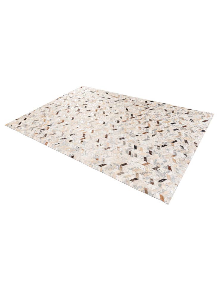 Detail image of  5' 4 x 7' 6 Cowhide Stocks Rug