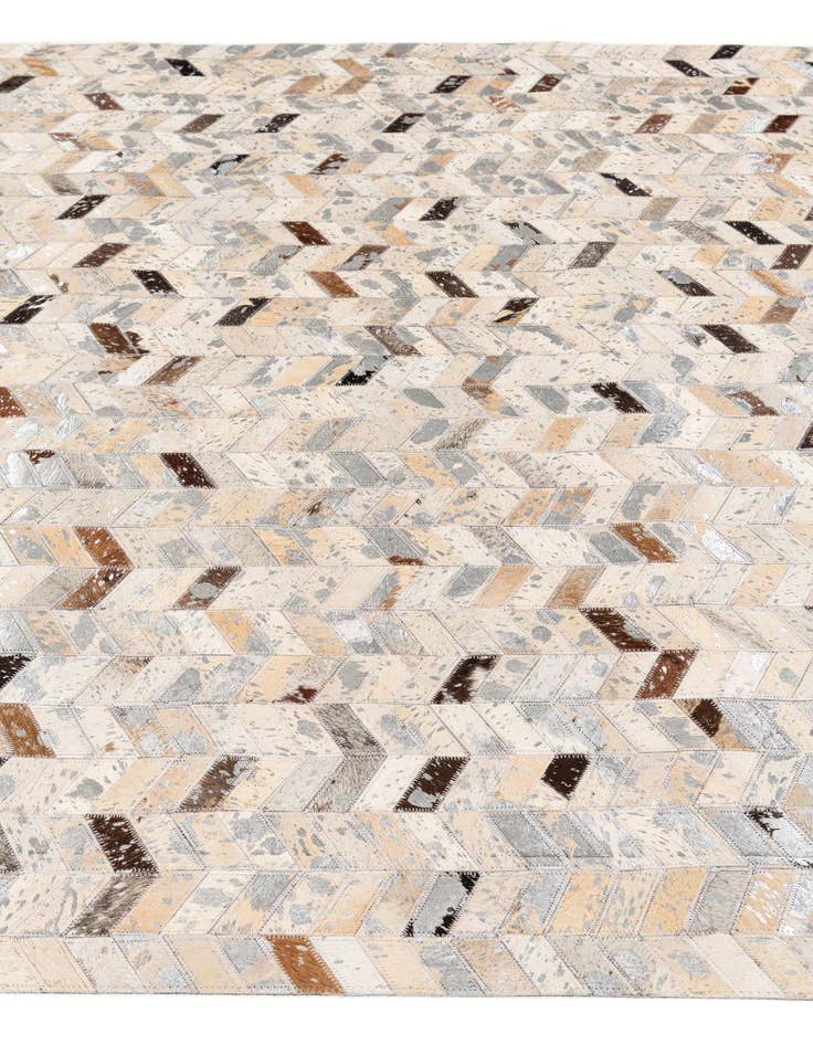 Detail image of  5' 4 x 7' 6 Cowhide Stocks Rug