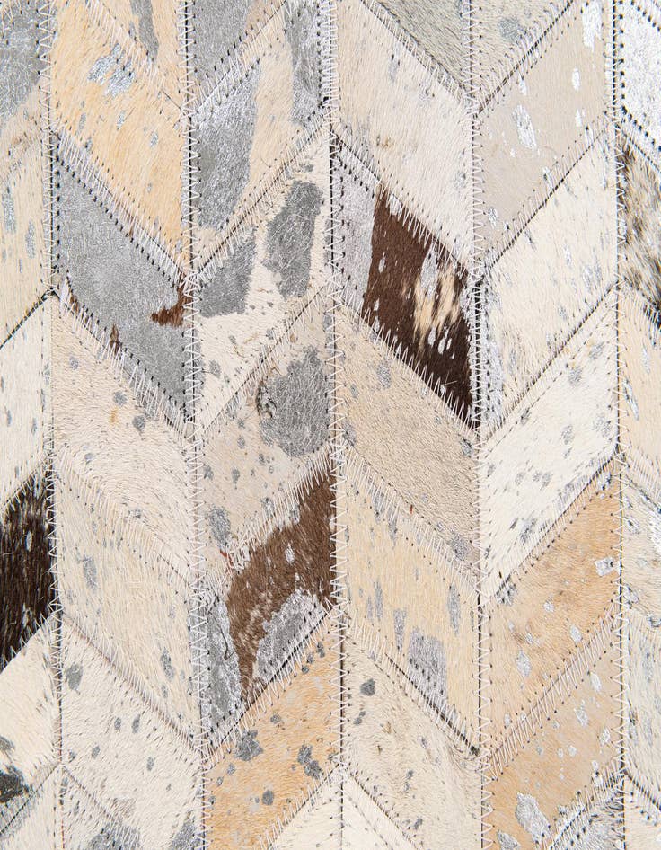 Detail image of  5' 4 x 7' 6 Cowhide Stocks Rug