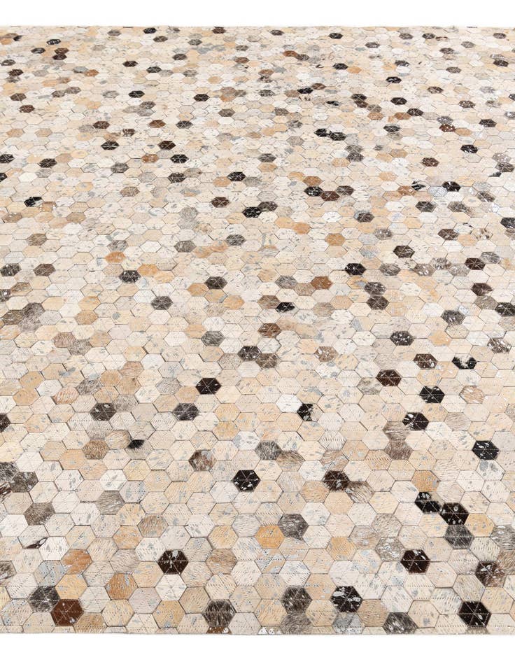 Detail image of  5' 6 x 7' 7 Cowhide Stocks Rug