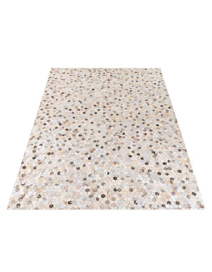 Detail image of  5' 4 x 7' 7 Cowhide Stocks Rug