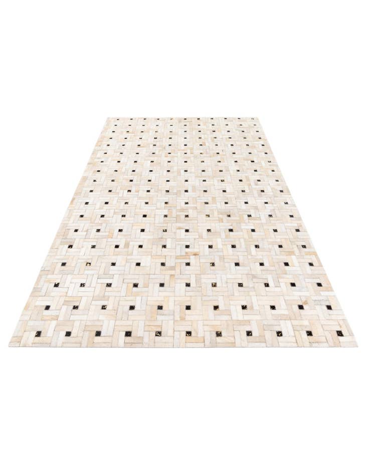 Detail image of  5' 1 x 7' 11 Cowhide Stocks Rug