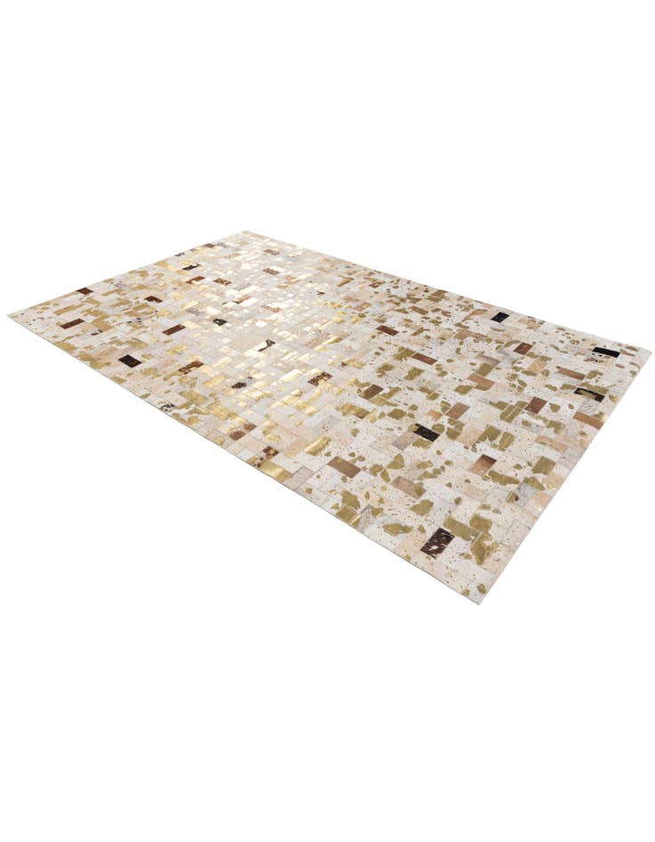 Detail image of  5' 1 x 8' 1 Cowhide Stocks Rug