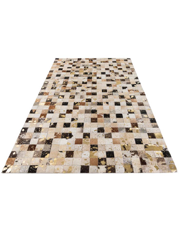Detail image of  5' 1 x 8' Cowhide Stocks Rug