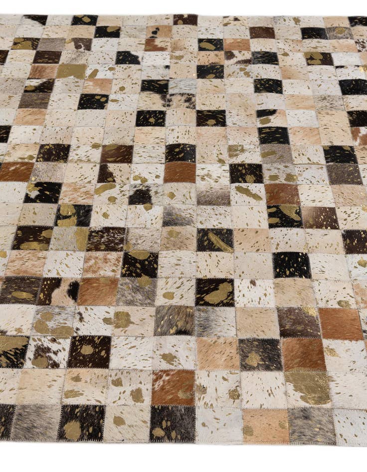 Detail image of  5' 1 x 8' Cowhide Stocks Rug