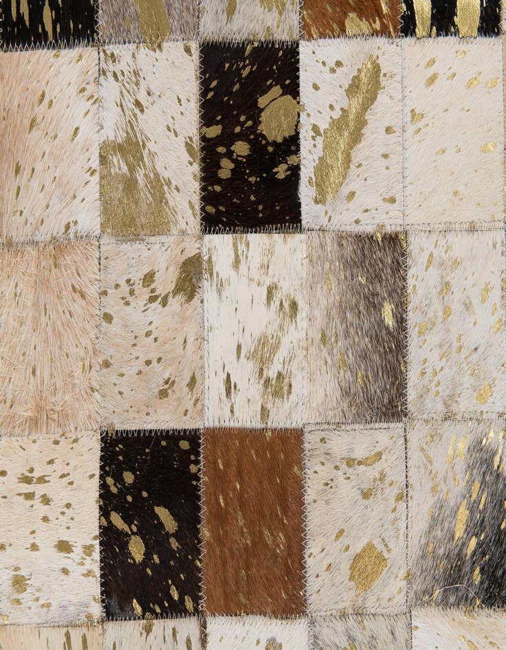 Detail image of  5' 1 x 8' Cowhide Stocks Rug