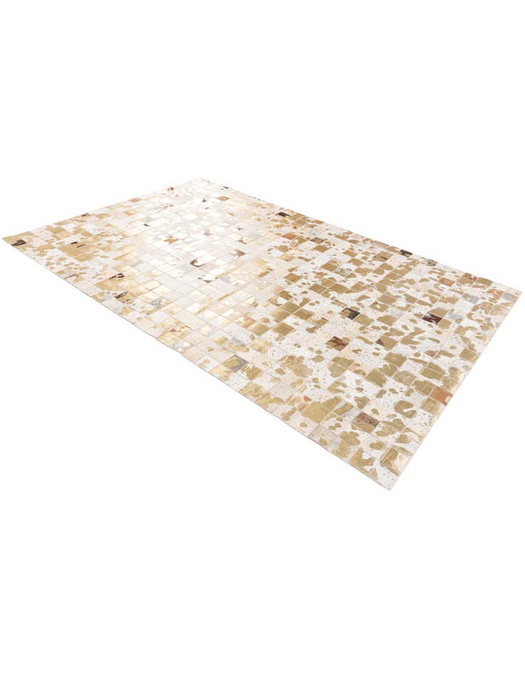 Detail image of  5' 2 x 7' 11 Cowhide Stocks Rug