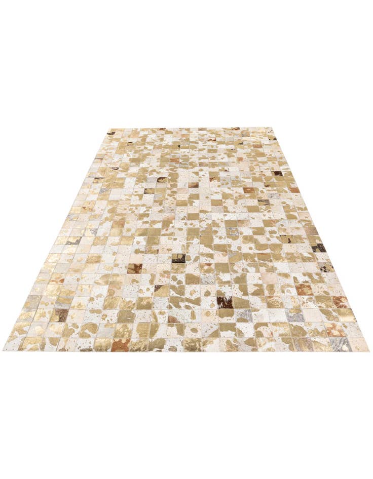 Detail image of  5' 2 x 7' 11 Cowhide Stocks Rug