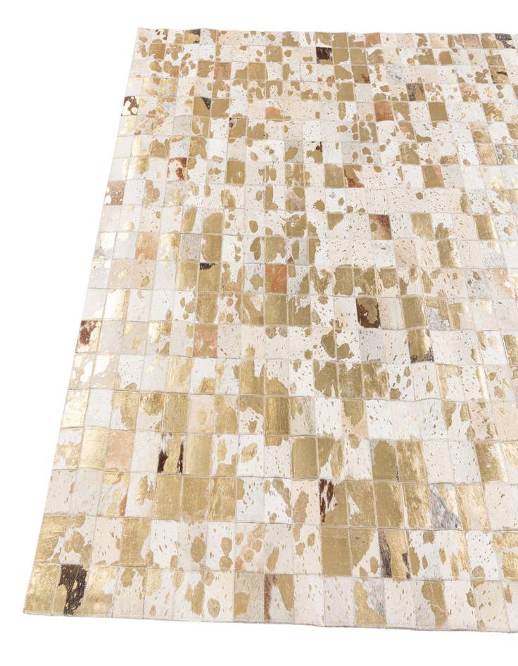 Detail image of  5' 2 x 7' 11 Cowhide Stocks Rug