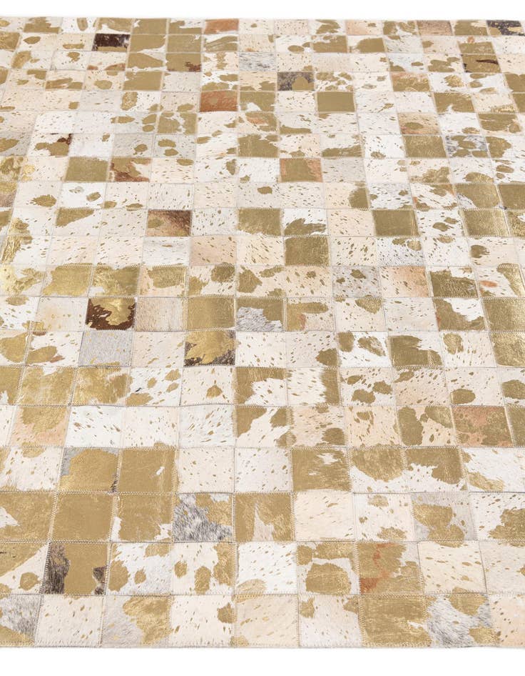 Detail image of  5' 2 x 7' 11 Cowhide Stocks Rug