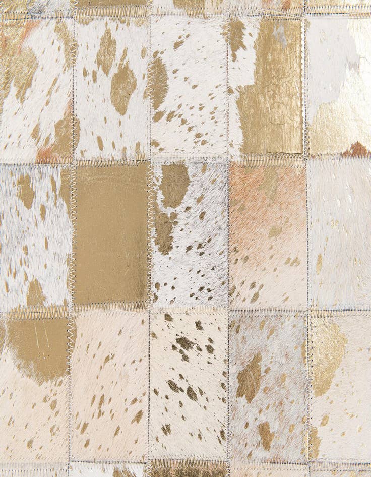 Detail image of  5' 2 x 7' 11 Cowhide Stocks Rug