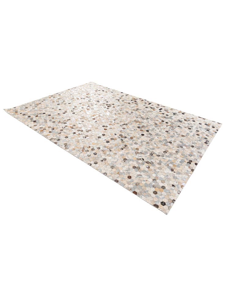 Detail image of  5' 4 x 7' 6 Cowhide Stocks Rug