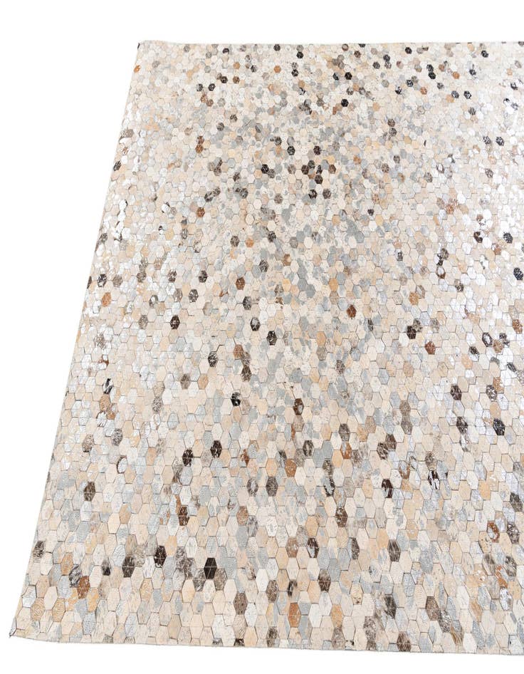 Detail image of  5' 4 x 7' 6 Cowhide Stocks Rug