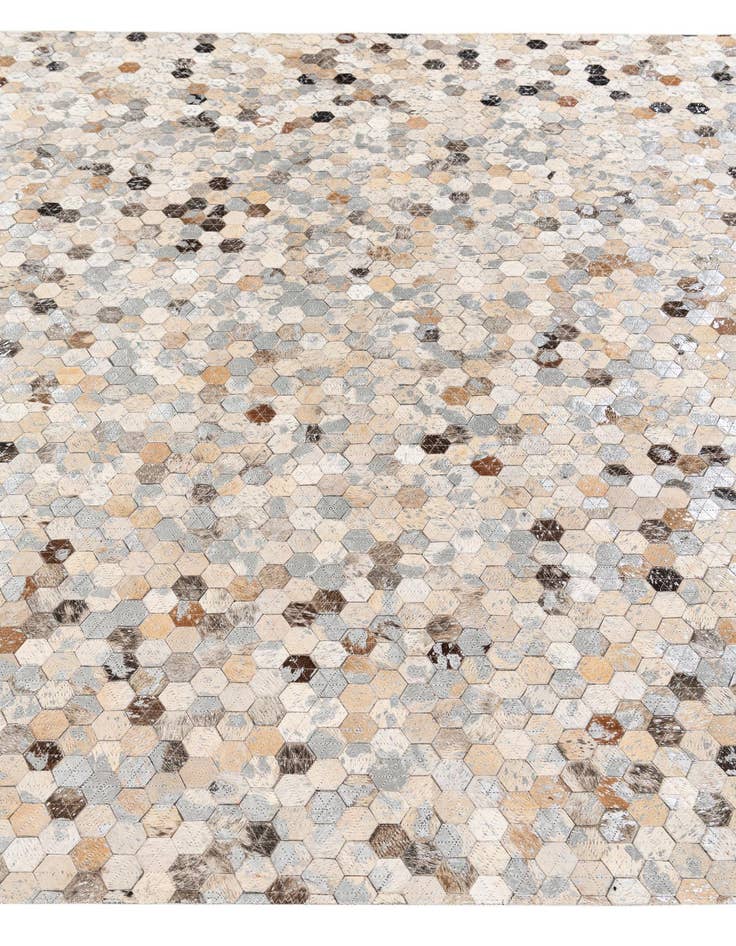 Detail image of  5' 4 x 7' 6 Cowhide Stocks Rug