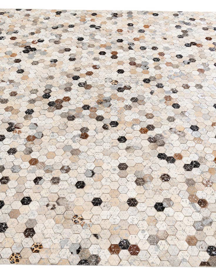 Detail image of  5' 4 x 7' 7 Cowhide Stocks Rug