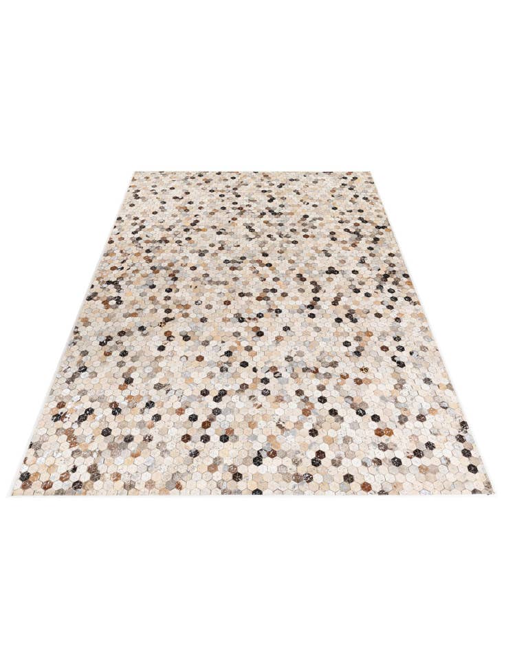 Detail image of  5' 4 x 7' 6 Cowhide Stocks Rug