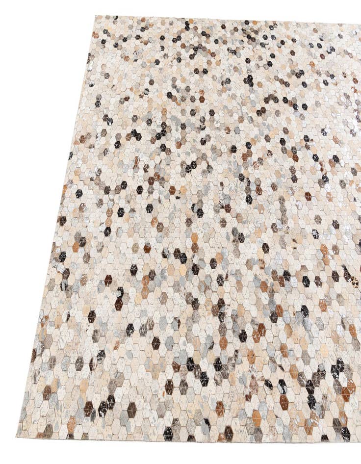 Detail image of  5' 4 x 7' 6 Cowhide Stocks Rug