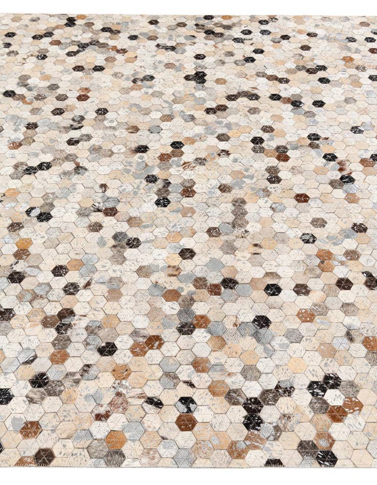 Detail image of  5' 4 x 7' 6 Cowhide Stocks Rug