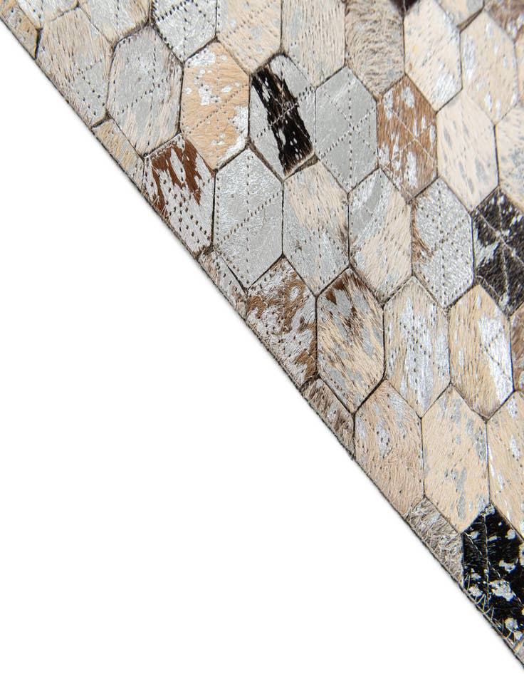 Detail image of  5' 4 x 7' 9 Cowhide Stocks Rug
