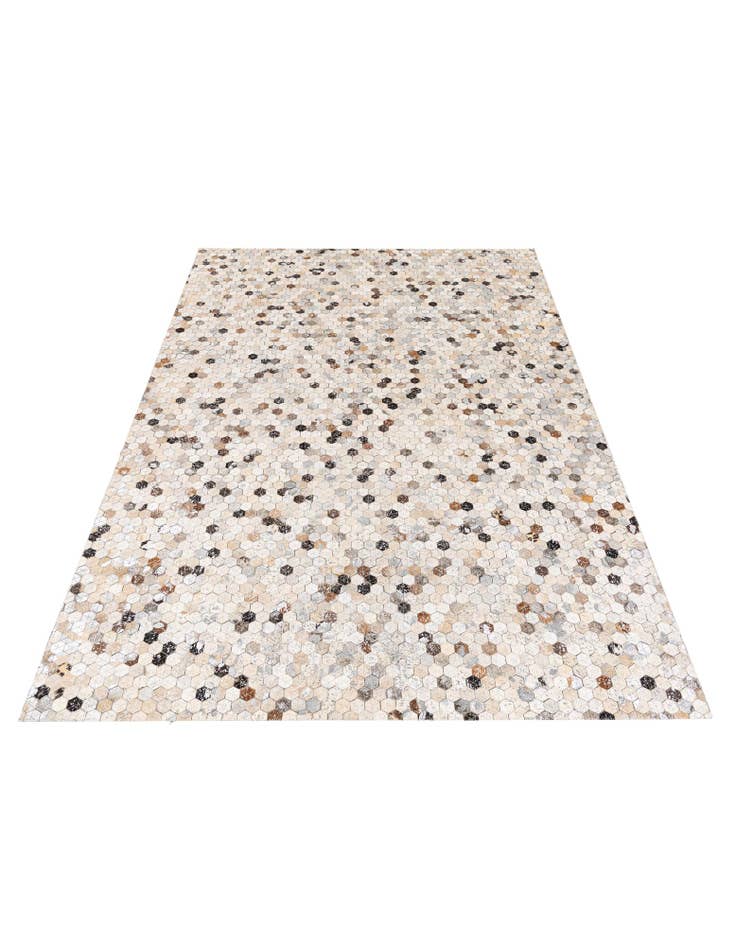 Detail image of  5' 3 x 7' 8 Cowhide Stocks Rug