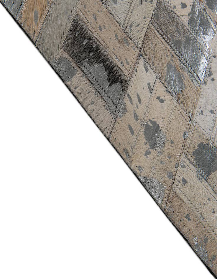 Detail image of  4' 11 x 8' 1 Cowhide Stocks Rug