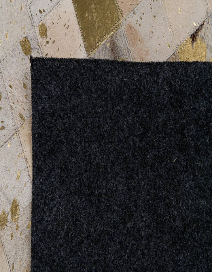 Detail image of  5' 1 x 7' 10 Cowhide Stocks Rug