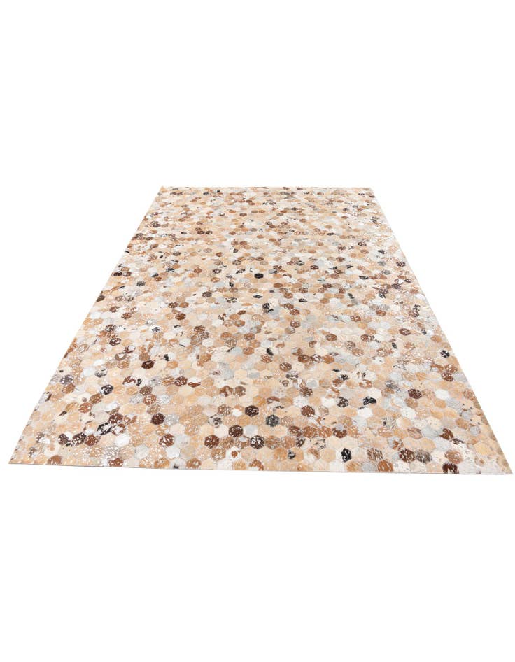 Detail image of  5' 4 x 7' 8 Cowhide Stocks Rug