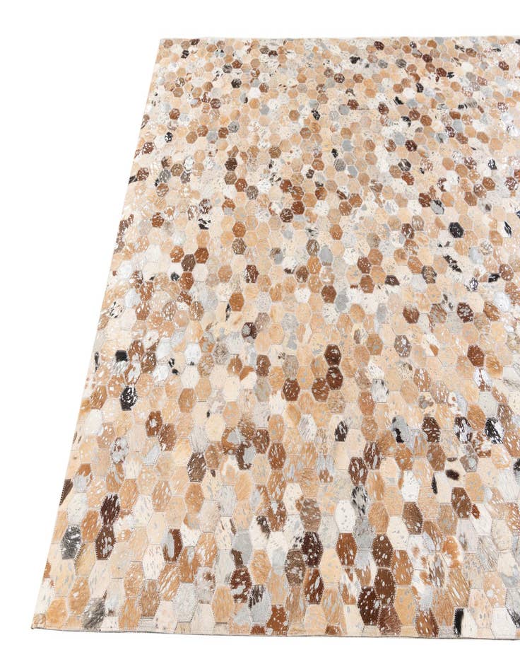Detail image of  5' 4 x 7' 8 Cowhide Stocks Rug