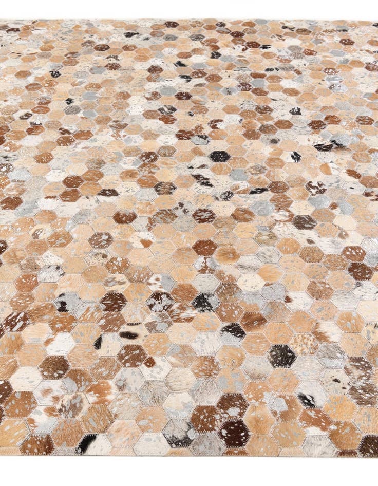 Detail image of  5' 4 x 7' 8 Cowhide Stocks Rug