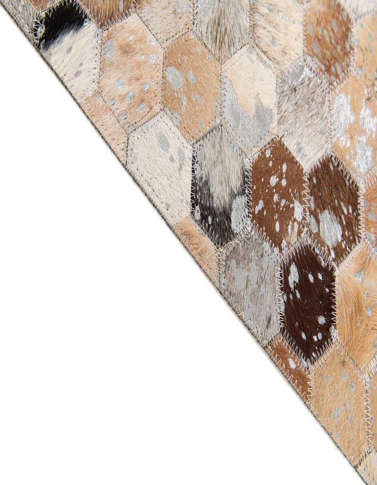 Detail image of  5' 4 x 7' 8 Cowhide Stocks Rug