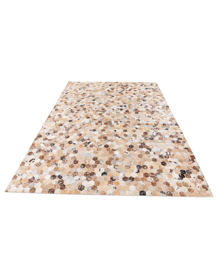 Detail image of  5' 5 x 7' 6 Cowhide Stocks Rug