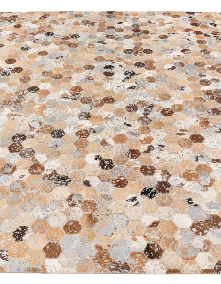 Detail image of  5' 5 x 7' 6 Cowhide Stocks Rug